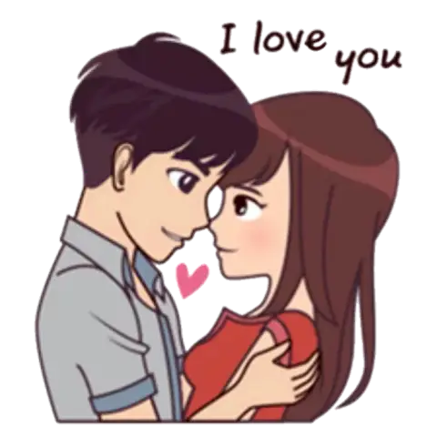 whatsapp cartoon cute couple dp